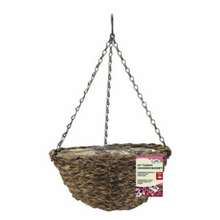 Smart Tawny Faux Rattan Hanging Basket
