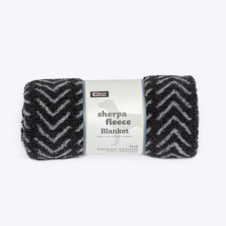 Danish Design Fleece Charcoal Arrows Blanket