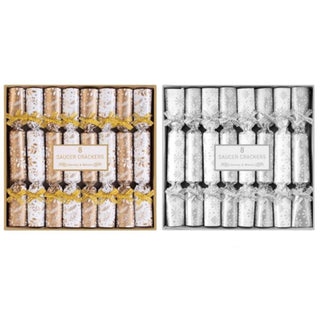 8 Silver/Gold Saucer Crackers