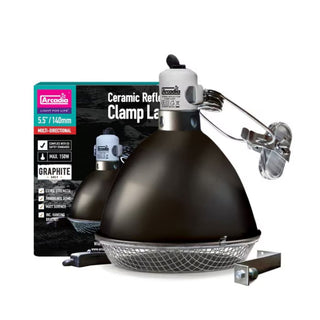 Arcadia Reflector Clamp Lamp With Ceramic Holder -  Graphite