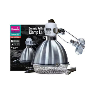 Arcadia Reflector Clamp Lamp With Ceramic Holder - Stainless Steel