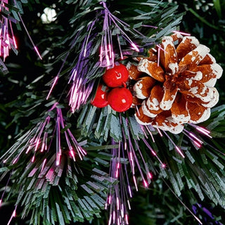 Premier Fibre Opic Tree With Pine Cones & Berries