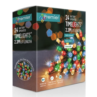 Premier 24 Multi Action Battery Operated LEDs With Timer