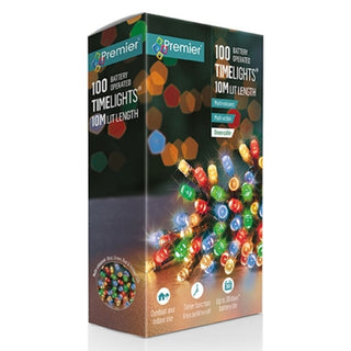 Premier 100 Multi Action Battery Operated LEDs Lights With Timer