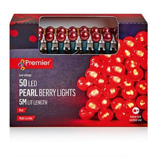 Premier 50 Multi Action Red Pearl Berry Lights Red Leds
