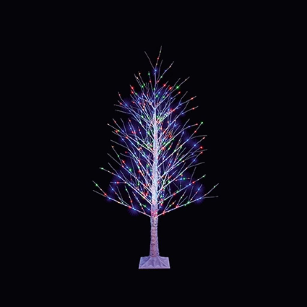 Twinkling Multi Colour Birch Tree with 300 LEDs - Default Title | Zoars ...