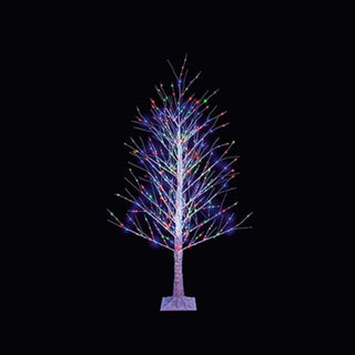 Twinkling Multi Colour Birch Tree with 300 LEDs
