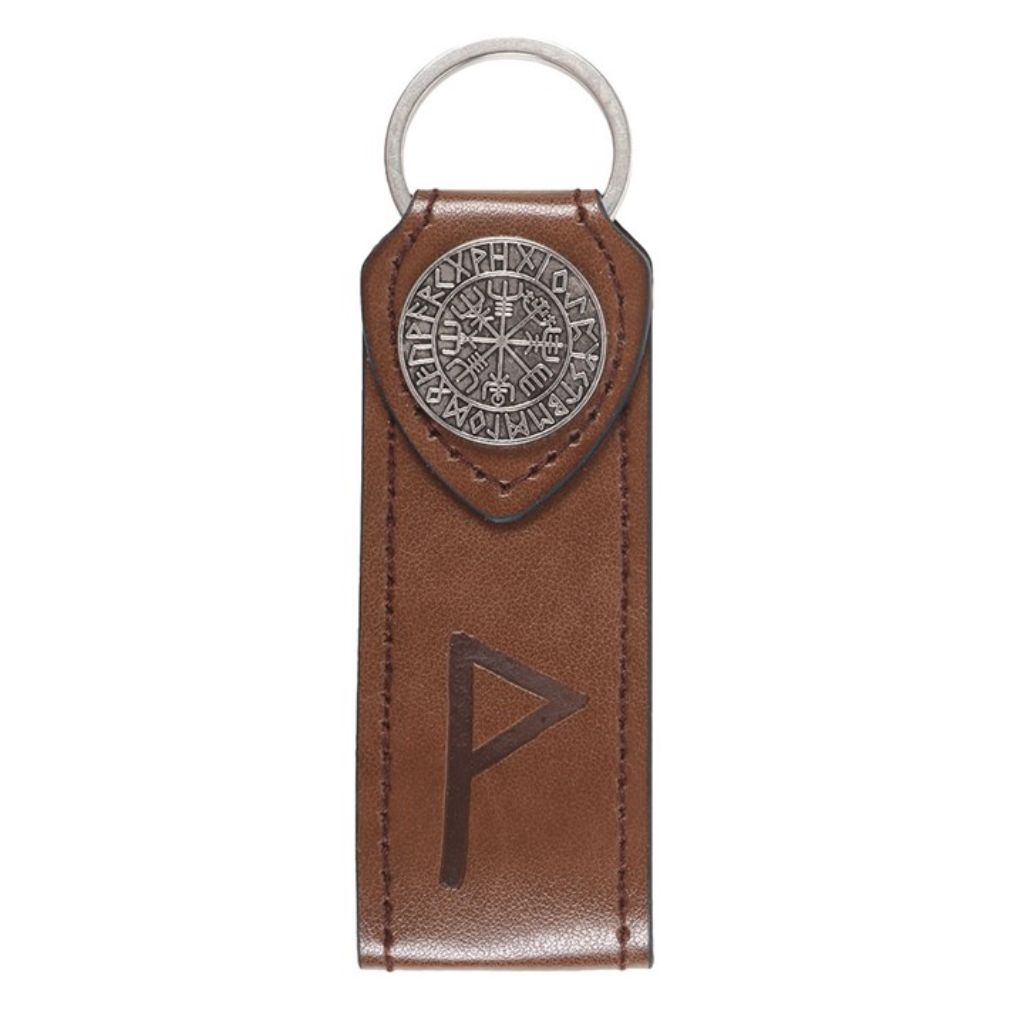 Key Ring Rune Joy Viking Rune Faux Leather Keyring - Default Title | Zoars Ark Pet ...