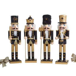 Three Kings Nutcracker Large - Black & Gold (Assorted)