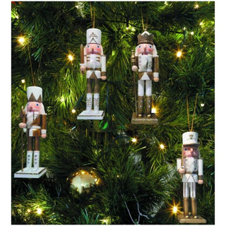 Nutcracker Pendant - Gold & White