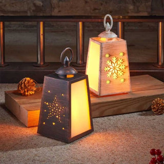 Three Kings Flickering Festive Lantern (Assorted)