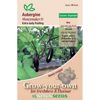 Kings Seeds Aubergine Moneymaker F1