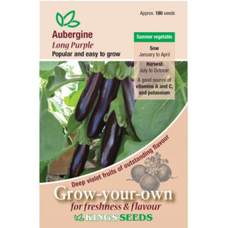 Kings Seeds Aubergine Long Purple