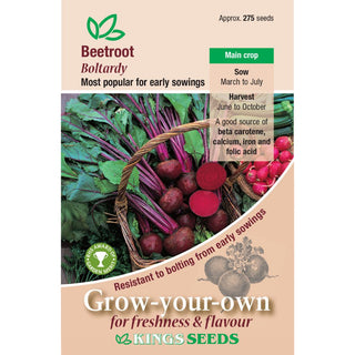 Kings Seeds Beetroot Boltardy Rhs Agm