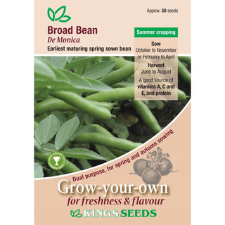 Kings Seeds Broad Bean De Monica