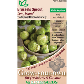 Kings Seeds Brussels Sprout Long Island