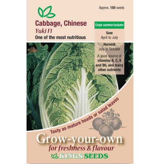 Kings Seeds Cabbage Chinese Yuki F1