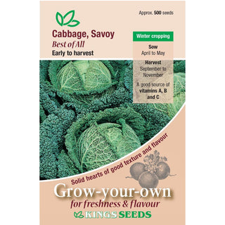 Kings Seeds Cabbage Savoy Best Of All