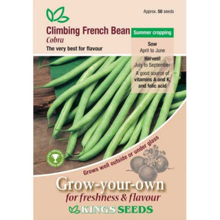 Kings Seeds Climbing French Bean Cobra