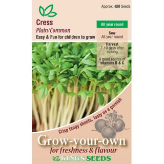 Kings Seeds Cress Plain / Common