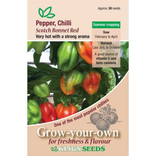 Kings Seeds Pepper Chilli Scotch Bonnet Red