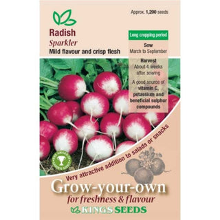 Kings Seeds Radish Sparkler Rhs Agm