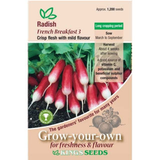 Kings Seeds Radish French Breakfast 3 Rhs Agm