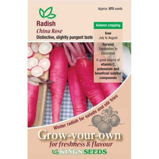 Kings Seeds Radish China Rose