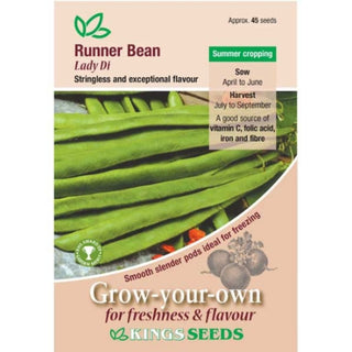 Kings Seeds Runner Bean Lady Di