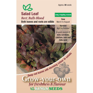 Kings Seeds Salad Leaf Beet Bulls Blood