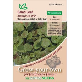Kings Seeds Salad Leaf Amaranthus Red