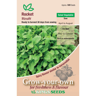 Kings Seeds Salad Leaf Rocket Wasabi