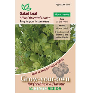 Kings Seeds Salad Leaf Mixed Oriental Leaves