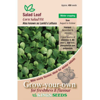 Kings Seeds Salad Leaf Corn Salad Vit (Lambs Lettuce)