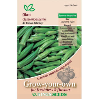 Kings Seeds Okra Clemson Spineless