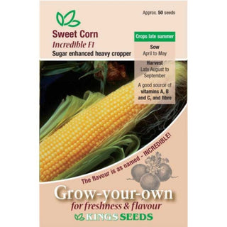 Kings Seeds Sweet Corn Incredible F1