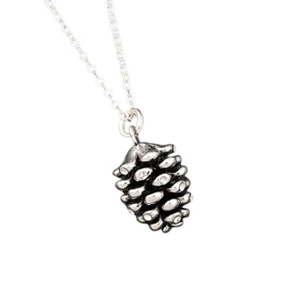 Back To Nature Pine Cone Silver Plated Necklace