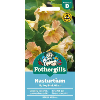Mr Fothergills Nasturtium Tip Top Pink Blush