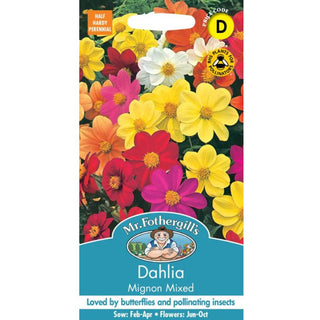 Mr Fothergills Rspb Dahlia Mignon Mixed