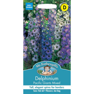 Mr Fothergills Delphinium Pacific Giants Mixed