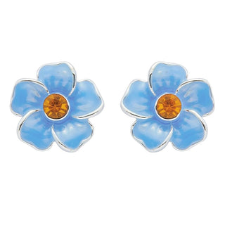 Forget Me Not Silver Plated Dainty Earrings