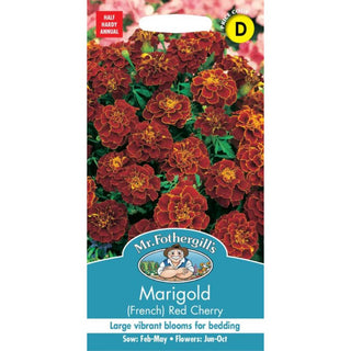 Mr Fothergills Marigold (french) Red Cherry