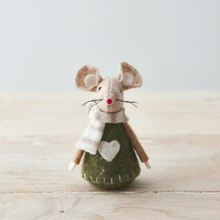 Green & Beige Fabric Mouse