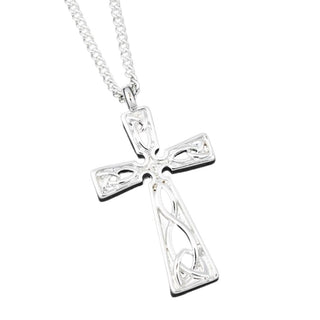 Celtic Silver Plated Cross Necklace