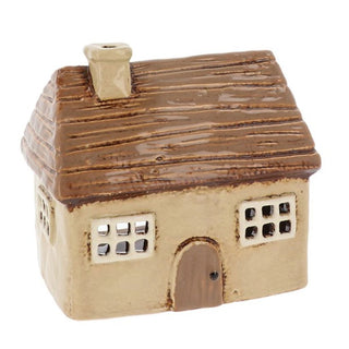Village Pottery Thatch House Cream Tealight