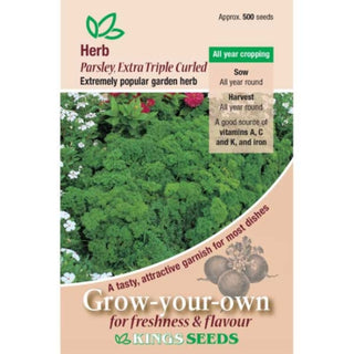 Kings Seeds Herb Parsley Extra Triple Curled