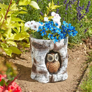 Decorative Planters Owl Log
