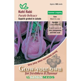 Kings Seeds Kohl Rabi Purple Delicacy