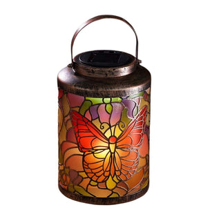 Smart Solar Tiffany Butterfly Lantern