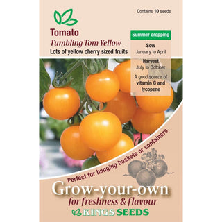 Kings Seeds Tomato Tumbling Tom Yellow